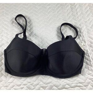 Aerie Lightly Lined Underwire Womens  Paded  Black Swim Bra 32DD Summer  NWT